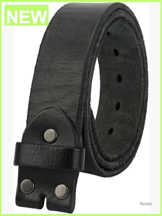 Other - Men's Vintage Full Grain Leather Belt Snap-On Strap 1.5"